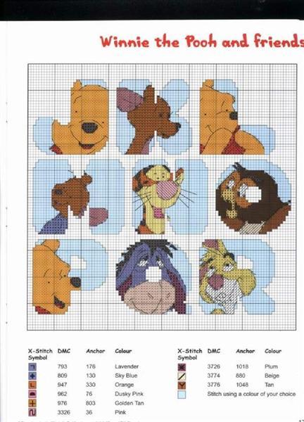 Schema punto croce Alfa pooh1